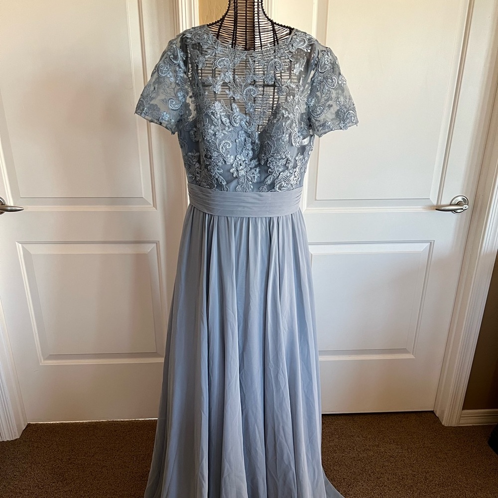 Azazie Dress Dusty Blue size 8